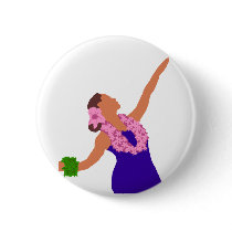 Wahine Hula Dancer button