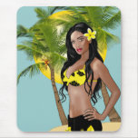 Wahine Pinup 1 Hawaiian Day Mousepad