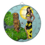Wahine Pinup Tiki Dartboard