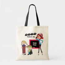 tote, tote-bag, bag, budget, school, teacher, children, teens, business, wahm, Bag with custom graphic design