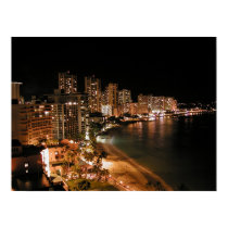 Waikiki Beach at Night posters