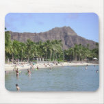 Waikiki Beach Kuhio Beach Diamond Head Hawaii Mouse Pads