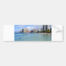 Waikiki Beach, Oahu, Hawaii Bumper Sticker