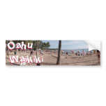 Waikiki, Oahu, Honolulu, Hawaii USA Exotic Beach Bumper Stickers