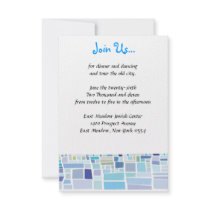 Wailing Wall Israel Bar Bat Mitzvah Party card Custom Announcements
