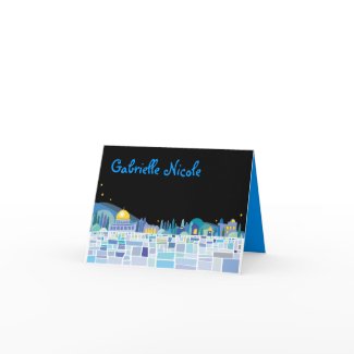 Wailing Wall Israel Bar Bat Mitzvah thank You Card