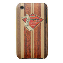Waimea Surfboard Hawaiian Barely There Iphone 3 Case