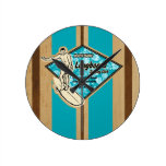 Waimea Surfboard Hawaiian Wall Clocks