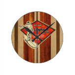 Waimea Surfboard Hawaiian Wall Clocks