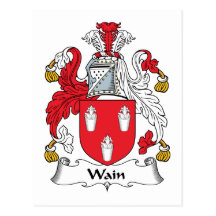 Wain Family Crest Post Card