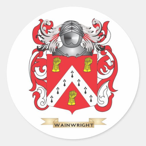 Wainwright Family Crest (Coat of Arms) Classic Round Sticker Zazzle