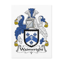 Wainwright Family Crest postcards by coatsofarms Wainwright Family Crest postcards