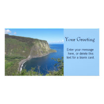 Waipio Valley Custom Card Photo Card Template