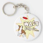 Wait For It Corgi Disc Dog Keychain