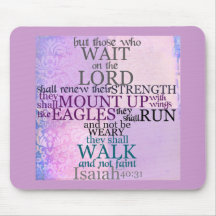 Wait on the Lord Scripture Isaiah 40:31 Mousepad