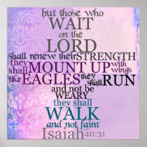 Wait on the Lord Scripture (Isaiah 40:31) Print