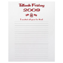 Waited all year for Black Friday shopping letterhead