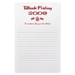 Waited all year for Black Friday shopping Customized Stationery