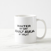 Waiter Deadly Ninja by Night mugs