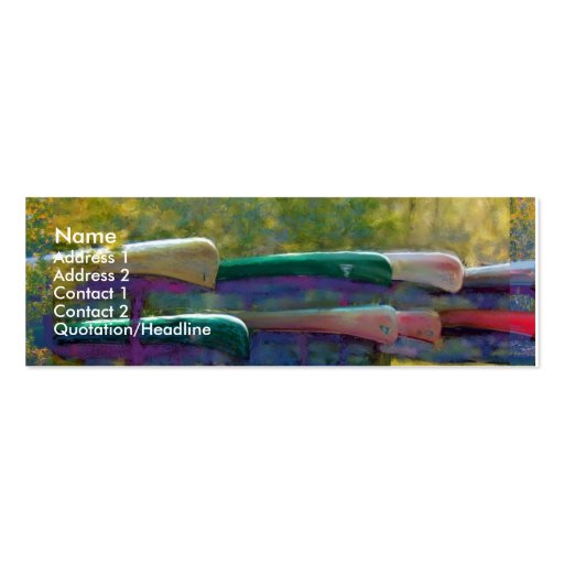 Waiting Canoes Profile Card Business Card Template (front side)