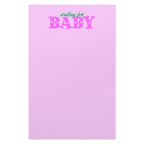 Waiting for Baby stationery by babyfactory Waiting for Baby stationery