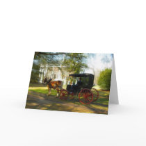 Waiting for Belle Horse and Buggy Card