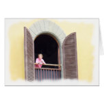 Waiting for Good News in Florence, Italy Greeting Card