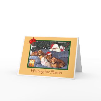 Waiting for Santa card