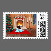 "Waiting for Santa Claus" postage
