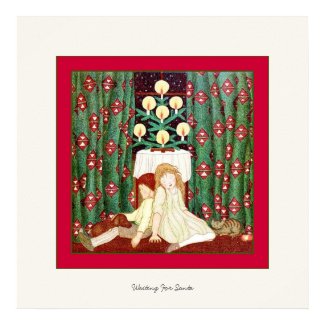 Waiting For Santa ~ Vintage Christmas print