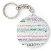 Waiting For Spring keychain, quotes