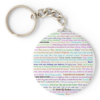 Waiting For Spring keychain, quotes by backwordbooks
