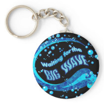 Waiting for the Big Wave Keychain