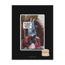 Waiting line for snuggles post card