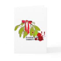 Waiting on Eric underneath the Mistletoe Card