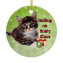 Waiting on Santy Claws Ornaments