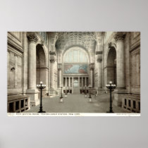 Waiting Room, Pennsylvania Station NY 1913 Vintage Posters