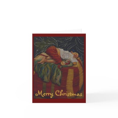 Waiting Up for Santa Greeting Card by MiliGirl