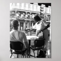 Waitress at Cafe' du Monde New Orleans, Louisiana Poster