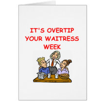 waitress joke card