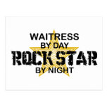 Waitress Rock Star by Night Post Cards