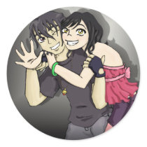 Wakaba and Arai stickers by thedustyphoenix Wakaba and Arai stickers
