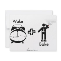 Wake and bake (Black) invitations by houroc Wake and bake (Black) invitations