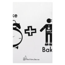 Wake and bake (Black) stationery by houroc Wake and bake (Black) stationery