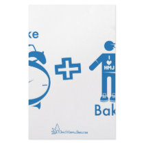 Wake and bake (blue) stationery by houroc Wake and bake (blue) stationery