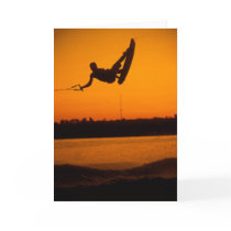 Wake Boarding Note Card Awesome Orange by icansketchu Wake Boarding Note Card Awesome Orange