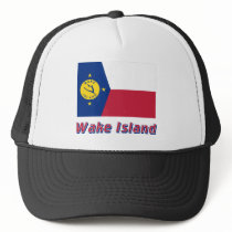 Wake Island Flag with Name hats