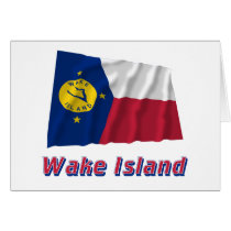 Wake Island Waving Flag with Name cards