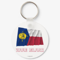 Wake Island Waving Flag with Name keychains by Vexillophile Wake Island Waving Flag with Name keychains