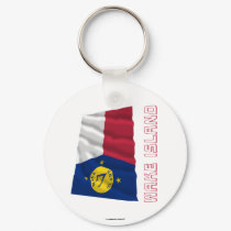 Wake Island Waving Flag with Name keychains by Vexillophile Wake Island Waving Flag with Name keychains